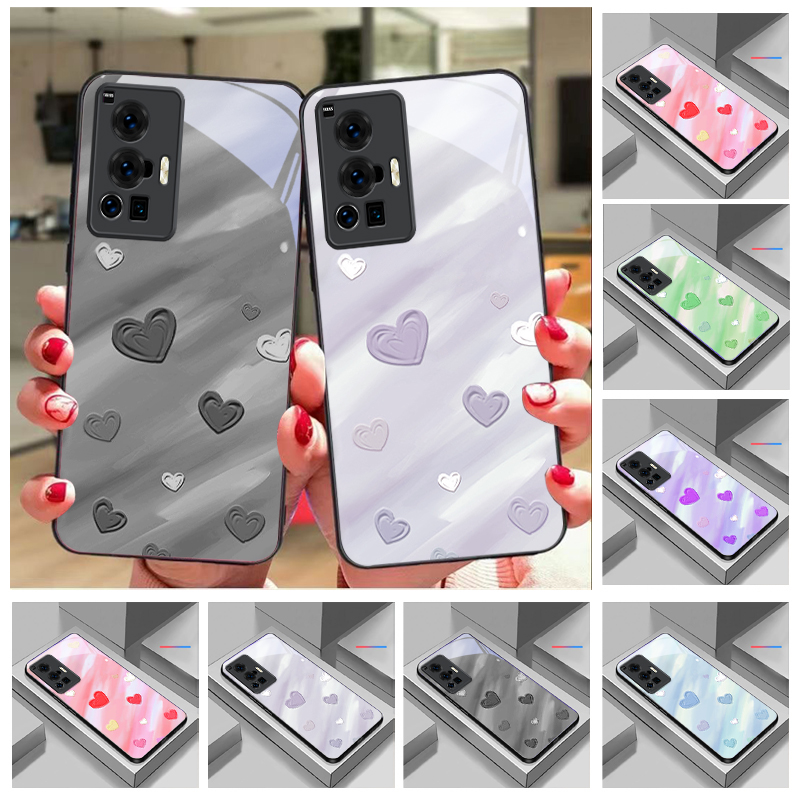 Vivo X200 - Minimalistische und flauschige Kunst-Handyhülle aus schwarzem