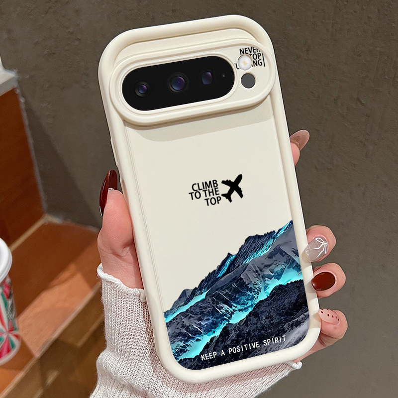 Google Pixel 8A - Flugzeug Schnee Berg Muster Handyhülle für