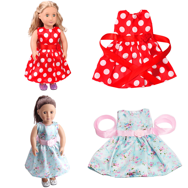 Luxury Lifestyle Fashion - 18 Zoll Puppenkleid mit Rosengürtel, Luxuriöses