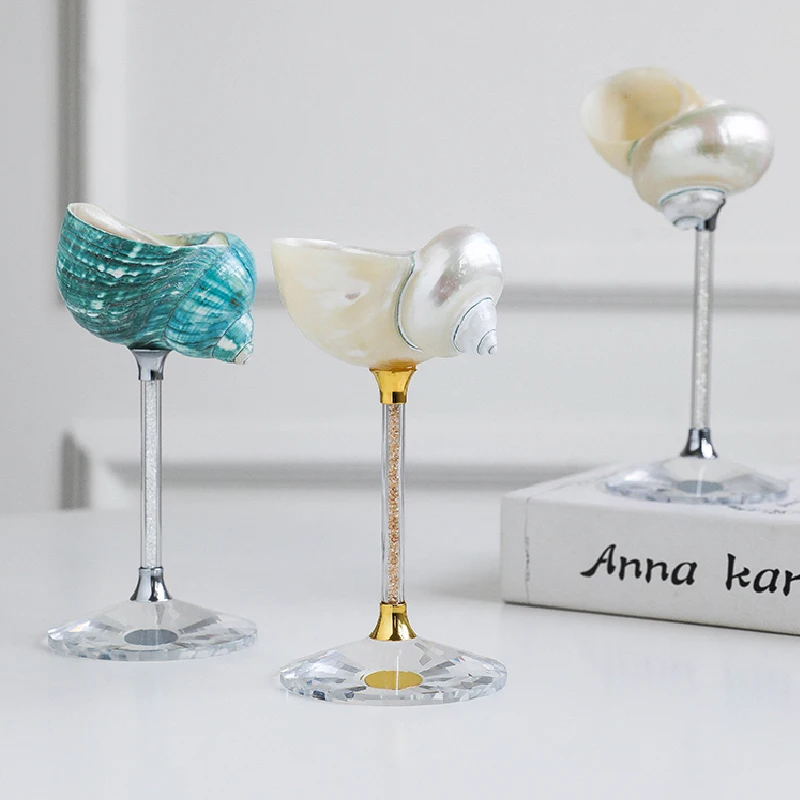Quiet Luxury Lifestyle - Natürlicher Muschelschalen-Kelch Kreatives Champagner-Rotweinglas Geschenk-Ornamente Luxuriöse