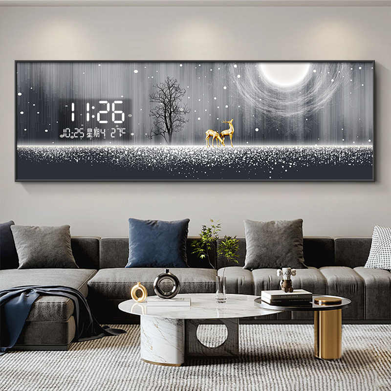 Luxury Lifestyle Background - Luxuriöses Elch-Motiv Wohnzimmer Dekoratives Gemälde Elektronische