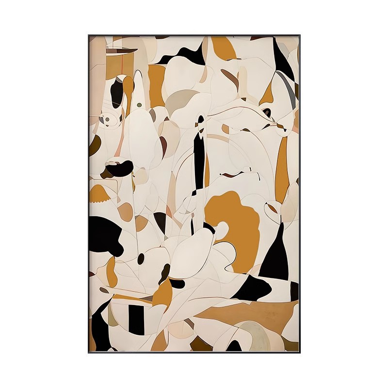 Luxury Lifestyle Background - Abstrakte Wandmalerei im Creme-Stil für das