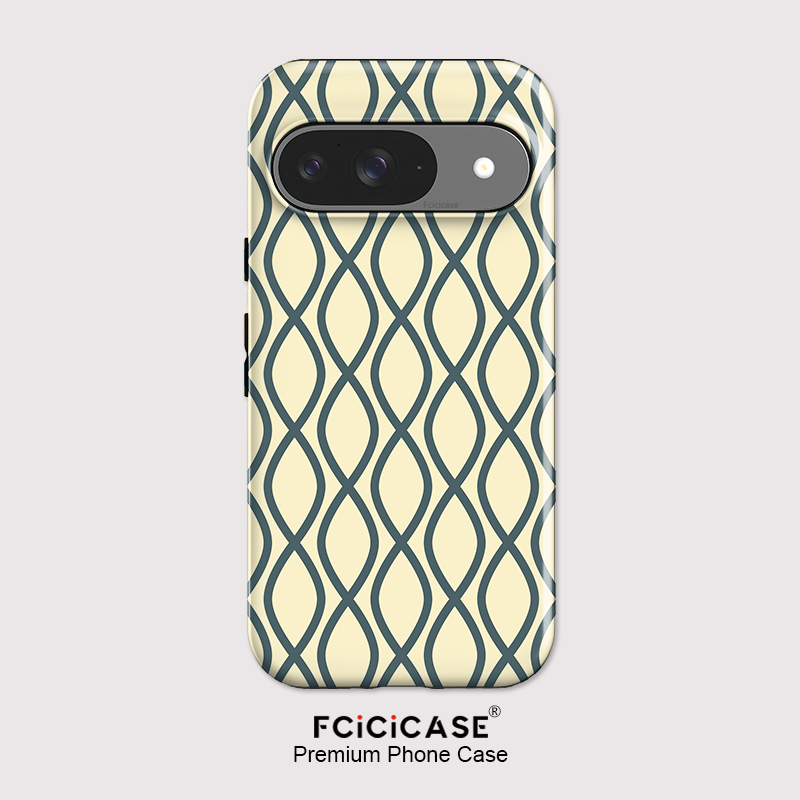 Google Pixel 8A - Fcicicase Modische Streifen-Print Handyhülle für Google
